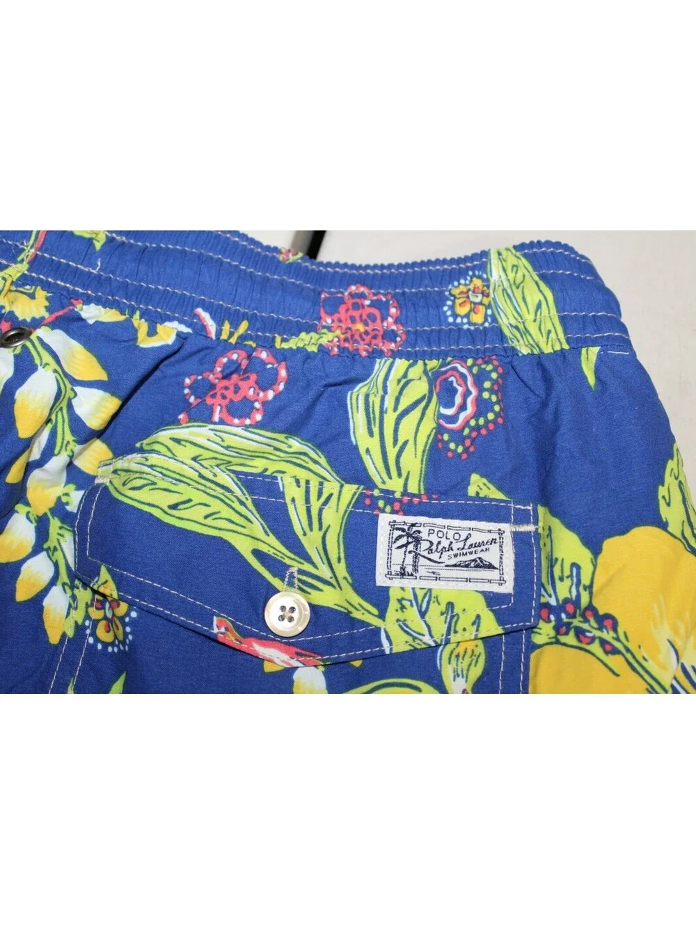 NEW Polo Ralph Lauren Men XL Lined Swim Trunks Shorts Tropical Blue Floral NWOT